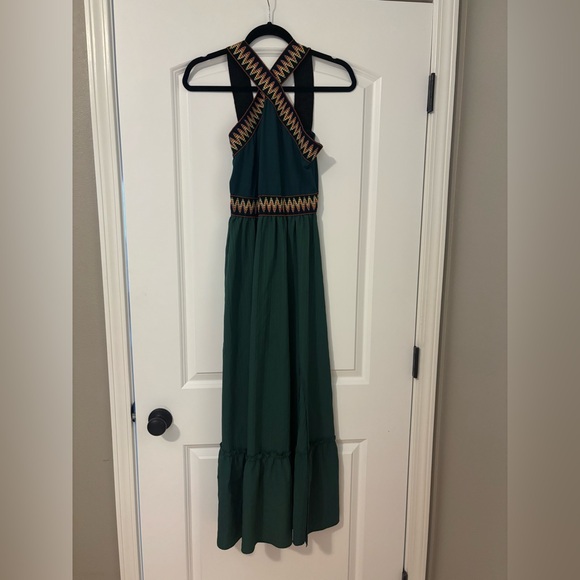 SHEIN Green Halter Midi Dress - Picture 2 of 9